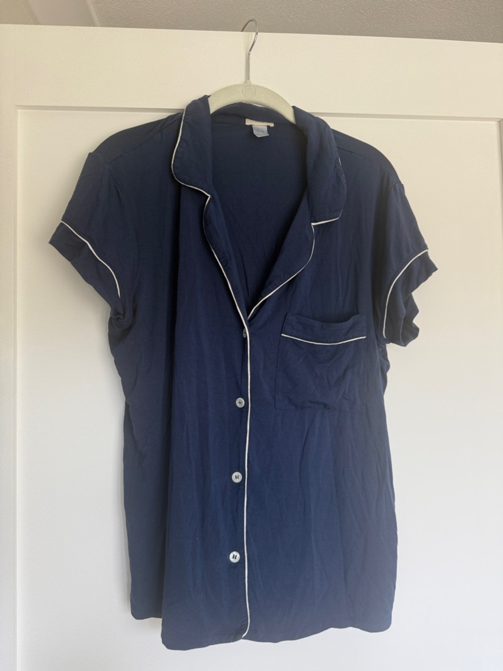 Eberjey Navy Short Sleeve Pj Top